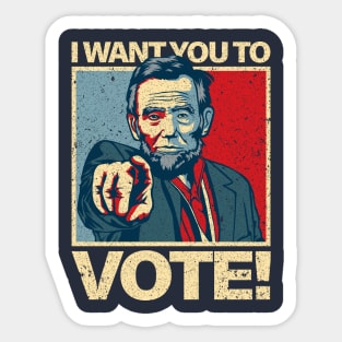 Abraham Lincoln Vote! Sticker